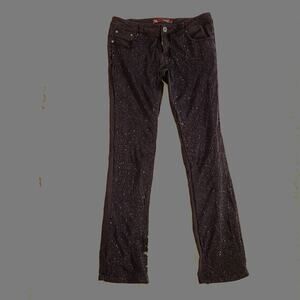 retro y2k chiqle denim architect black low rise tinsel skinny jeans size 11